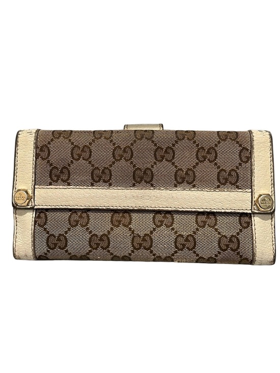 Gucci Handbags - Gucci Monogram Leather Long Snap Wallet